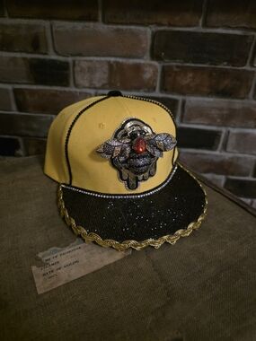 Yellow Embellished Hat with Honey Drip and Bee Jewel